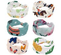 6 Pack Fashion Headband, Headbands for Women Girls, Criss Twisted Hair Band, Retro Wild West Cowgirls Rodeo Wide Head Wrap, Hair Accessories