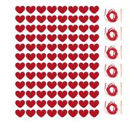 6 Pack Felt Hearts 96Pcs Bulk Red Garland Pre Strung Banner Valentines Day Decoration