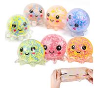 6 Pack Fidget Stress Balls for Adults, Cute Octopus Stress Relief Stress Ball, Squeeze Ball Set for Kids Boys Girls Party Favors Novelty Prizes (A-6pcs)