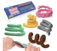 6 Pack Fidget Toys Sensory Sticks Textured Stretchy Silicone Noodles Calming Quiet Toys for ADHD Autism Anxiety for Kids Adults Classroom Office Travel Essentials