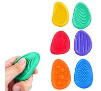 6 Pack Fidget Toys Sensory Stone, Textured Worry Stone,Social Emotional Feelings Toys for Special Needs,Fidget Stress Toys for Anxiety Relief,Stress Calming Toys for Kids Adults