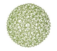 6 Pack Fine Paper Rope Messy Knitting Placemats Paper Placemats Restaurant Table Decoration Kindergarten DIY Props Background Plate Mat Round Table Place Mats Indoor Dining Circular Table (Green, A)