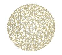 6 Pack Fine Paper Rope Messy Knitting Placemats Paper Placemats Restaurant Table Decoration Kindergarten DIY Props Background Plate Mat Round Table Place Mats Indoor Dining Circular Table (Beige, A)