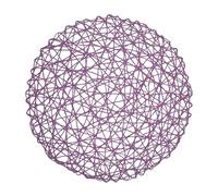 6 Pack Fine Paper Rope Messy Knitting Placemats Paper Placemats Restaurant Table Decoration Kindergarten DIY Props Background Plate Mat Round Table Place Mats Indoor Dining Circular Table (Purple, A)