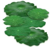 6 Pack Floating Lily Pads for Ponds, Realistic Lily Pads Leaves, Artificial Lotus Leaves Decorative Floating Foam Lotus Leave in 3 Sizes, for Koi Fish Pool, Patio, Aquarium
