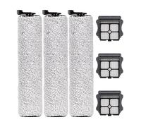 (6 Pack) Floor One S3 Replacement Brush Rollers and HEPA Filters Compatible with Tineco Floor One S3/ iFloor 3, Cordless Wet Dry Vacuum Cleaner, 3 Brush Rollers, 3 HEPA Filters, Accessories Kit