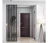 6 Pack Floor to Ceiling Wooden Slat Room Divider 245cm Privacy Screen for Office Cubicles Stylish Entrance Hall Partition Versatile Separation Solution
