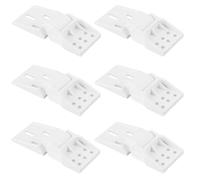 6 Pack Folding Chest Plastic Hinge Six Hole 95-110° | Adjustable for Small Freezer Lid Replacement Door Hardware
