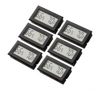 6 Pack for MINI Digital Hygrometer Thermometer, Small Digital Thermometer Hygrometer Indoor Temp Humidity Sensor For For Jars,Home,Room,Office