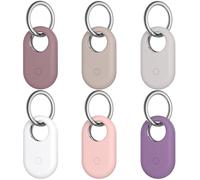 6 Pack for Samsung Galaxy SmartTag2 Case Cover, Anti-Lost Scratch Resistant Full Protective Soft Silicone Case for Galaxy Smart Tag 2 with Key Ring for Keys, Backpacks, Wallet, Luggage, Pets
