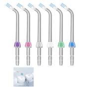 6 Pack for Waterpik Replacement Heads, Plaque Seeker Tips for Water Flosser,Water Flosser Tips for Daily Plaque Removal,Flosser Replacement Heads Set Multiple Colors, 11.5 cm