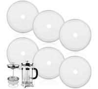 6 Pack French Press Replacement Cafetiere Filter Mesh, 2.55 inches Universal Filter,Reusable Cafetiere Filter Screen 350ml /12oz