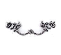 6-Pack French Provincial Drawer Pulls - Aged Silver, 3" Hole Centers, Vintage Shabby Chic Pulls for Dresser Nightstand Cabinet, PW1619OS76