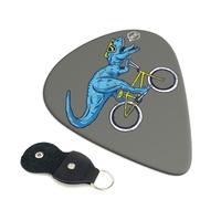 6 Pack Fun Riding Dinosaur Guitar Picks, Bass Electric Acoustic Guitar Ukulele Accessories, Thin Guitar Picks Plectrums with Organizer Bag