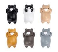 6 Pack Funny Cat Refrigerator Magnets for Whiteboard, Office, Photos, Notes, Decorative Fridge Magnets, 3D Cute Cat Fridge Magnets Gift for Lady Cats Lovers
