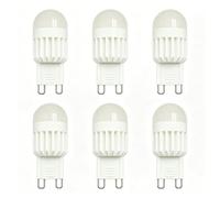 6 Pack,G9 LED Bulbs Dimmable,3W Equivalent 18W Halogen,Warm White 3000K,Energy Saving,CRI≥80,Long Lifespan,for Chandelier, Wall Sconce, Hallway Indoor Lighting