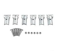 6 Pack Galvanized End Rail T Clamps For Chain Link Fence Systems Supporting 3/8 In And 5/8 In Outer Diameter Pipe Assembly(1-3/8Inch x 1-3/8Inch（6pcs）)