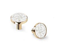 6 Pack Gold Marble Granite Texture Luxury Stone Cabinet Knobs and Wall Hooks, Golden Base Solid Zinc Alloy Drawer Pulls, Modern Handle for Kitchen, Bathroom, Dresser Cabinet Hardware