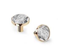 6 Pack Golden Drawer Pulls & Wall Hooks, Unqine Handles for Cabinet Wardrobe, Black-White Fragmented Marble Design, Zinc Alloy Kitchen Bathroom Home Decor Hardware