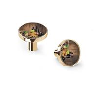 6 Pack Golden Drawer Pulls & Wall Hooks, Unqine Handles for Cabinet Wardrobe, Grape Wine Design, Zinc Alloy Kitchen Bathroom Home Decor Hardware