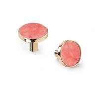 6 Pack Golden Drawer Pulls & Wall Hooks, Unqine Handles for Cabinet Wardrobe, Vintage Coral Color Design, Zinc Alloy Kitchen Bathroom Home Decor Hardware