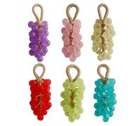 6 Pack Grape Soap On A Rope, Crystal Grape Soap, Handmade Grapes Shape Bath Soaps Shower Bar Moisturizing Facial Cleanser for Men Women Home Decor