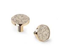 6 Pack Gray-White Marbling with Gold Accents Cabinet Knobs and Wall Hooks, Solid Zinc Alloy Modern Drawer Pulls Handle for Kitchen Bathroom Home Decor Hardware