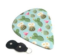 6 Pack green Cactus Succulents Guitar Picks - 0.46 0.71 0.93 mm Includes Cool Guitar Picks Thin Medium Heavy Thickness, Electric Guitar Picks for Acoustic Guitar Bass Ukulele
