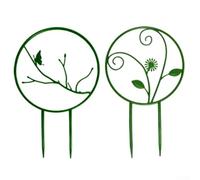 6 Pack Green Plant Climbing Frames, Butterfly and Daisy Shaped Trellis Accessories for Outdoor Vertical Gardening, For Plastic Flower Support Stakes for