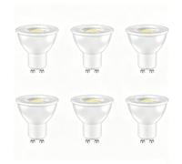 6 Pack GU10 LED Bulbs 5W Reflector Bulb, Cool White 6500K, Equivalent to 50W 35W Halogen Spotlight Bulb, 500LM, 120°Beam Angle, Energy Saving Bulbs, Non-dimmable, for Hallway, Ceiling Spotlight