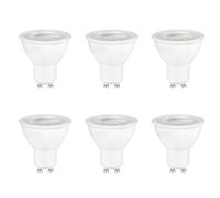 6 Pack GU10 LED Bulbs 5W Reflector Bulb, Natural White 4000K, Equivalent to 50W 35W Halogen Spotlight Bulb, 500LM, 120° Beam Angle, Energy Saving Bulbs, Non-dimmable, for Hallway, Ceiling Spotlight