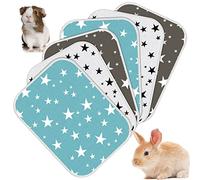6 Pack Guinea Pig Cage Liners Absorbent Reusable Washable Guinea Pig Pee Pads Waterproof Bunny Hamster Bedding Puppy Kitten Whelping Box Mats for Cat Small Animal Dog, 3 Styles (13 x 18 Inch)
