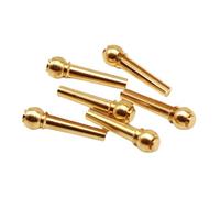6 Pack Guitar Bridge Pin Peg Parts Brass Copper Acoustic Bridge End Pin Replacement Parts Copper Guitar String Pegs