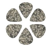 6-Pack Guitar Picks 0.46mm, Army Digital Camouflage Printed Guitar Plectrums for Acoustic Guitar Electric Guitar Bass Guitar