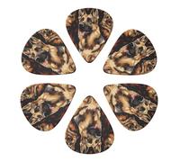 6-Pack Guitar Picks 0.46mm, German shepherd Printed Guitar Plectrums for Acoustic Guitar