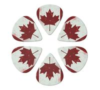6-Pack Guitar Picks 0.46mm, Retro Canada Flag Printed Guitar Plectrums for Acoustic Guitar Electric Guitar Bass Guitar