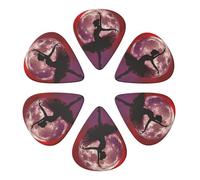 6-Pack Guitar Picks 0.71mm, Ballerina Dance Printed Guitar Plectrums for Acoustic Guitar