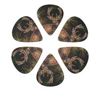 6-Pack Guitar Picks 0.71mm, Whitetail Deer Fawn in Wilderness Stag Printed Guitar Plectrums for Acoustic Guitar Electric Guitar Bass Guitar