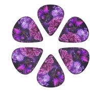 6-Pack Guitar Picks 0.96mm, Beautiful Butterfly Floral Printed Guitar Plectrums for Acoustic Guitar Electric Guitar Bass Guitar