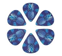 6-Pack Guitar Picks 0.96mm, Blue pineapple Printed Guitar Plectrums for Acoustic Guitar Electric Guitar Bass Guitar
