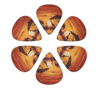 6-Pack Guitar Picks 0.96mm, Elephant and Giraffe in The Sunset Printed Guitar Plectrums for Acoustic Guitar Electric Guitar Bass Guitar