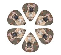 6-Pack Guitar Picks 0.96mm, French Bulldog Print Printed Guitar Plectrums for Acoustic Guitar, Electric Guitar, Bass