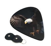 6 Pack Guitar Picks 3 Different Thickness 3D Bald Eagle Guitar Plectrums with Organizer Storage Bag Electric Guitars Picks Plectrum for Acoustic Guitars Bass Pick (0.46mm, 0.71mm, 0.96mm)