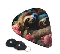 6 Pack Guitar Picks 3 Different Thickness A sloth Guitar Plectrums with Organizer Storage Bag Electric Guitars Picks Plectrum for Acoustic Guitars Bass Pick (0.46mm, 0.71mm, 0.96mm)