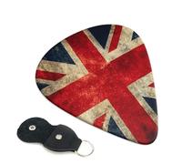 6 Pack Guitar Picks 3 Different Thickness British Flag Guitar Plectrums with Organizer Storage Bag Electric Guitars Picks Plectrum for Acoustic Guitars Bass Pick (0.46mm, 0.71mm, 0.96mm)