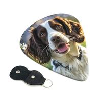 6 Pack Guitar Picks 3 Different Thickness Cute springer spaniel Guitar Plectrums with Organizer Storage Bag Electric Guitars Picks Plectrum for Acoustic Guitars Bass Pick (0.46mm, 0.71mm, 0.96mm)