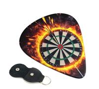 6 Pack Guitar Picks 3 Different Thickness Dart Board Guitar Plectrums with Organizer Storage Bag Electric Guitars Picks Plectrum for Acoustic Guitars Bass Pick (0.46mm, 0.71mm, 0.96mm)