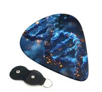 6 Pack Guitar Picks 3 Different Thickness DNA Genetic Helix Guitar Plectrums with Organizer Storage Bag Electric Guitars Picks Plectrum for Acoustic Guitars Bass Pick (0.46mm, 0.71mm, 0.96mm)