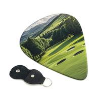 6 Pack Guitar Picks 3 Different Thickness Golf Course Guitar Plectrums with Organizer Storage Bag Electric Guitars Picks Plectrum for Acoustic Guitars Bass Pick (0.46mm, 0.71mm, 0.96mm)