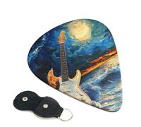 6 Pack Guitar Picks 3 Different Thickness Instrumental Guitar Guitar Plectrums with Organizer Storage Bag Electric Guitars Picks Plectrum for Acoustic Guitars Bass Pick (0.46mm, 0.71mm, 0.96mm)